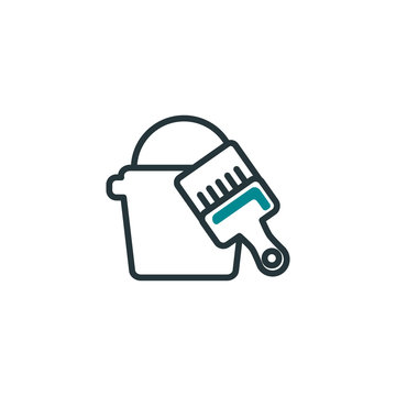 Isolated Construction Bucket Icon Fill Vector Design