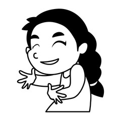 Isolated girl cartoon vector design