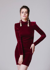 Fototapeta premium Fashionable woman in studio 