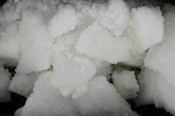 White pieces of wax parts