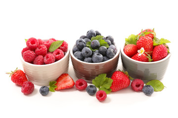 assorted of berries fruits, raspberry, strawberry and blueberry
