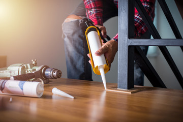 apply silicone caulk