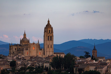 Obraz premium Hot air balloon festival in Segovia, Spain