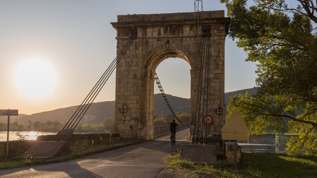 The Robinet Bridge on the Rhône in Donzere (Provence) © serge