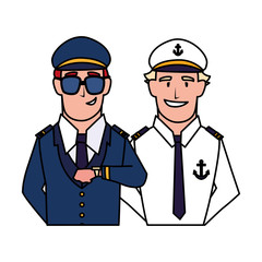 Isolated drivers persons vector design