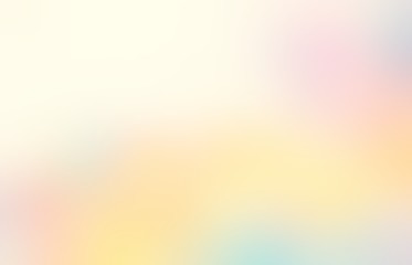 Blurred pink yellow blue texture. Defocused glow background. Abstract simple pastel illustration. 