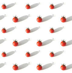 Seamless pattern with red tomato.