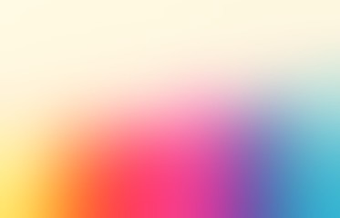 Spectrum blurred texture. Rainbow empty background. Colored simple defocused abstract illustration. Blue pink red yellow gradient pattern.