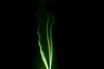 Fototapeta premium green abstract smoke on the black background