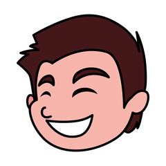 Isolated boy cartoon head vector design