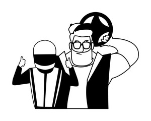 Isolated drivers persons vector design