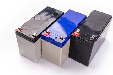 Batteries for uninterruptible power supplies. Three universal batteries for powering various equipment.