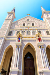 Obraz premium RATCHABURI - FEBRUARY 28, 2016 : Temple Christian Church in Thailand, Ratchaburi, Thailand. on FEBRUARY 28, 2016