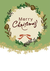 クリスマスリーフ　背景素材