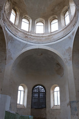 Fototapeta na wymiar reconstruction of orthodox church