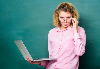 exam. e-learning concept. Education via Internet. online education. business school. teacher woman...