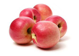 Red apples isolated on white background	