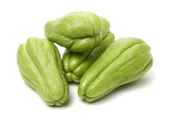 Chayote on a white background