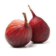 Ripe figs on a white background	