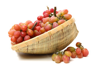 Grapes on a white background