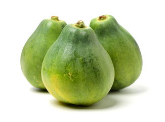 Papaya fruit isolated on a white background	