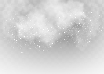 Snow and wind on a transparent background. White gradient decorative element.vector illustration. winter and snow with fog. wind and fog.