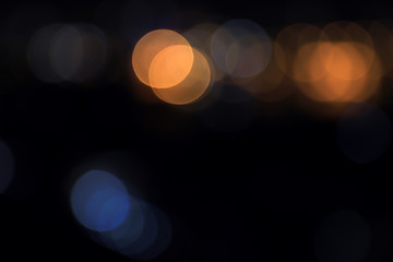 Abstract blurred circle bokeh lights backgrounds, Colorful bokeh of city night light