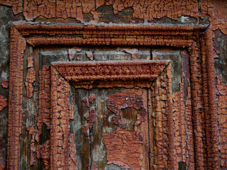 Old wooden doors, structure and details