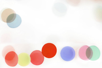 Abstract circle bokeh backgrounds, Colorful bokeh isolated on white background