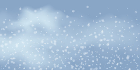 Snowflakes, snowfall.