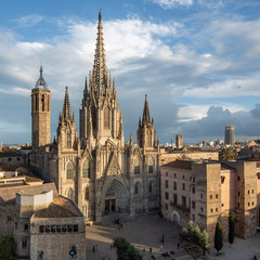 Fototapeta na wymiar Cathedral of Barcelona, Catalonia