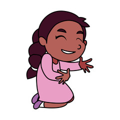 Isolated girl cartoon vector design