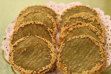 Mung Bean Vegan Cookie With Sesame Seeds