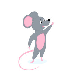 Funny cartoon rat. Symbol of Chinese New Year.
