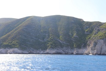 Fototapeta na wymiar mountains and sea during summer