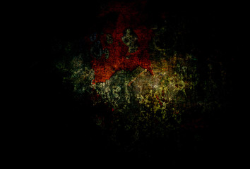 Black dark scary abstract background eroded grunge metal structure