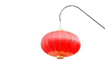 Chinese lanterns on isolated white background