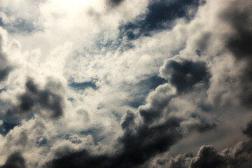 Fototapeta premium The sky on a rainy day is about to fall