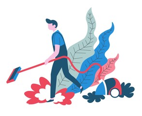 Vacuum cleaning clean service isolated abstract icon