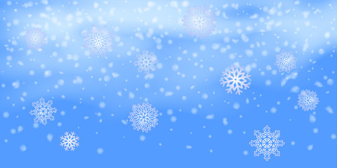 Snowflakes, snowfall.