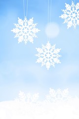 Christmas snowflakes isolated on  background