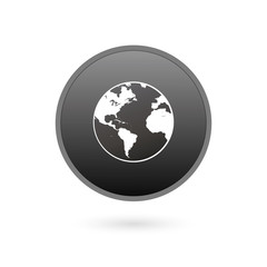 The globe icon. Globe symbol. Flat Vector illustration