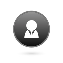 Businessman icon vector, solid illustration, pictogram isolated on white