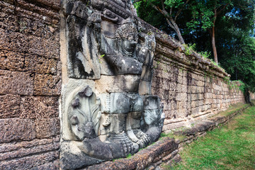 Preah Khan temple wall