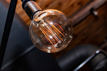 light bulbs in the bar