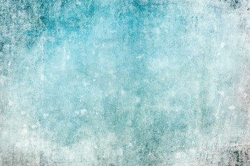 Old blue grungy wall background or texture