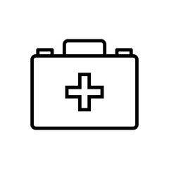 First aid kit icon in trendy flat style isolated on white background