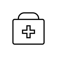 First aid kit icon in trendy flat style isolated on white background