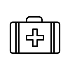 First aid kit icon in trendy flat style isolated on white background