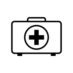 First aid kit icon in trendy flat style isolated on white background